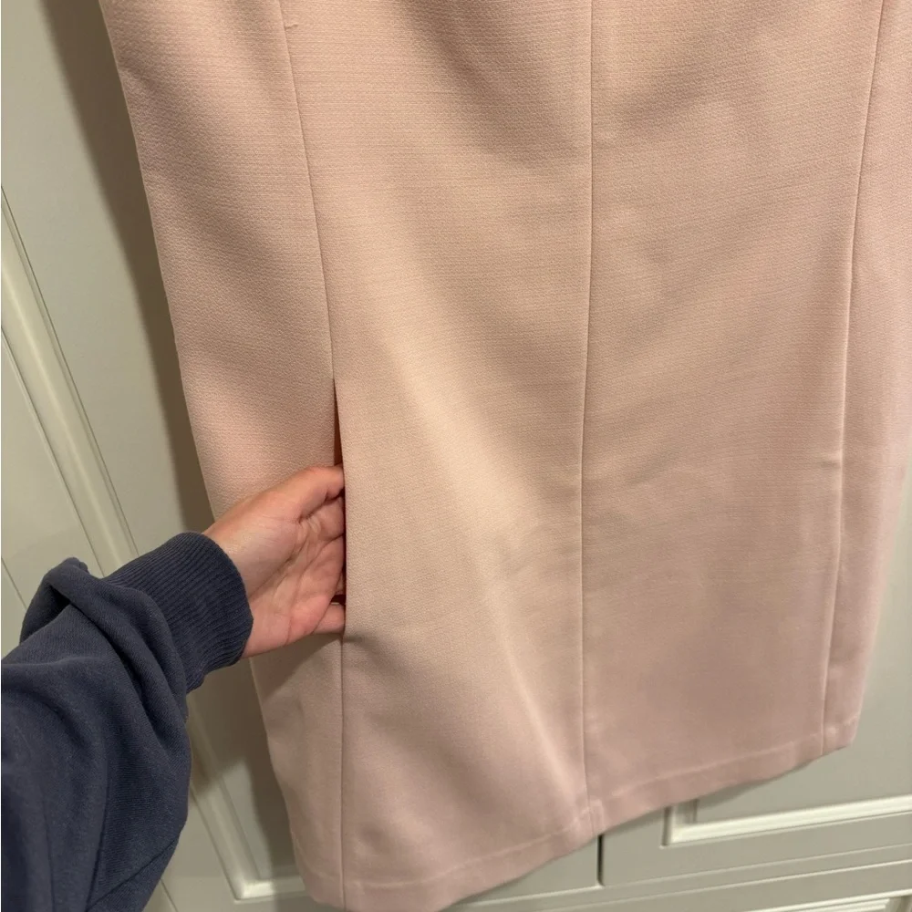 Harper Rose Blush A Line Roll Neck Dress - Picture 4 of 7